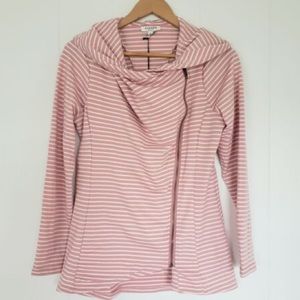 Size L, Asymmetrical stripped zip up jacket/cardigan